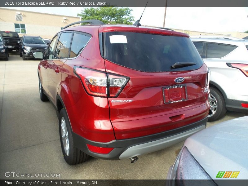Ruby Red / Charcoal Black 2018 Ford Escape SEL 4WD