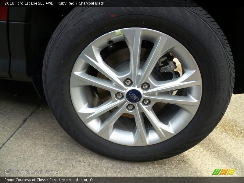 Ruby Red / Charcoal Black 2018 Ford Escape SEL 4WD