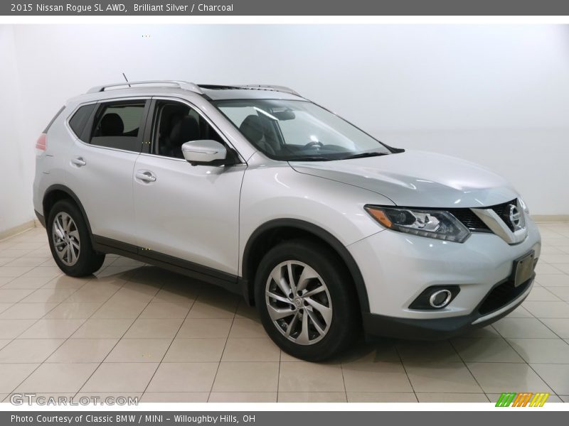 Brilliant Silver / Charcoal 2015 Nissan Rogue SL AWD