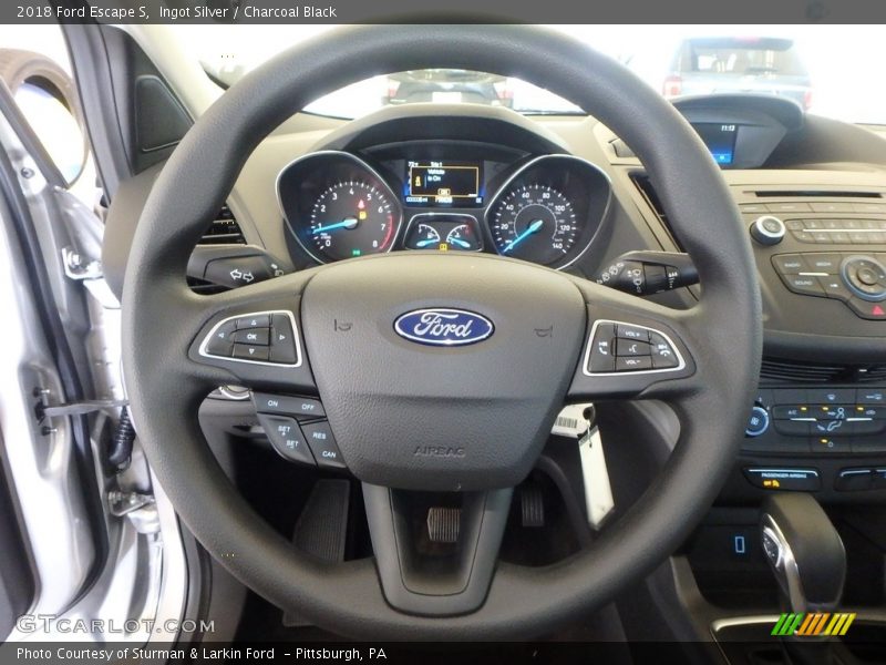 Ingot Silver / Charcoal Black 2018 Ford Escape S