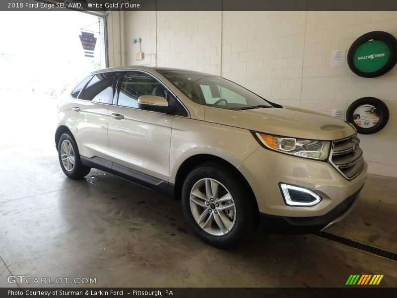 White Gold / Dune 2018 Ford Edge SEL AWD