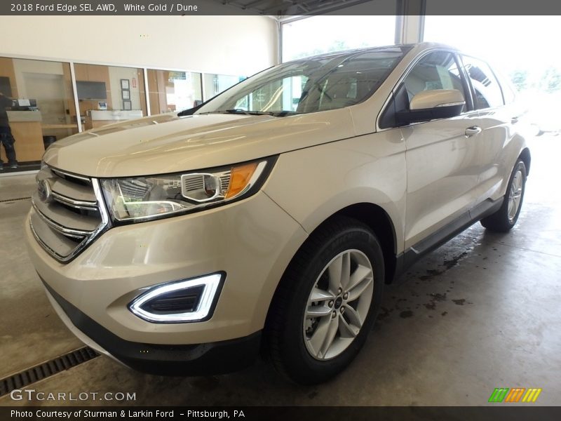 White Gold / Dune 2018 Ford Edge SEL AWD