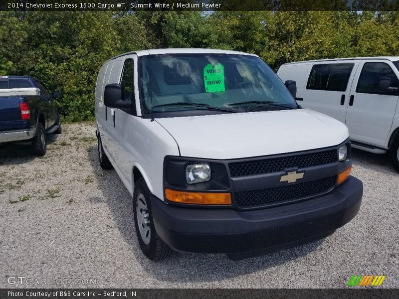 Summit White / Medium Pewter 2014 Chevrolet Express 1500 Cargo WT
