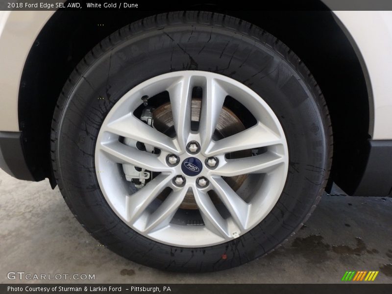 White Gold / Dune 2018 Ford Edge SEL AWD