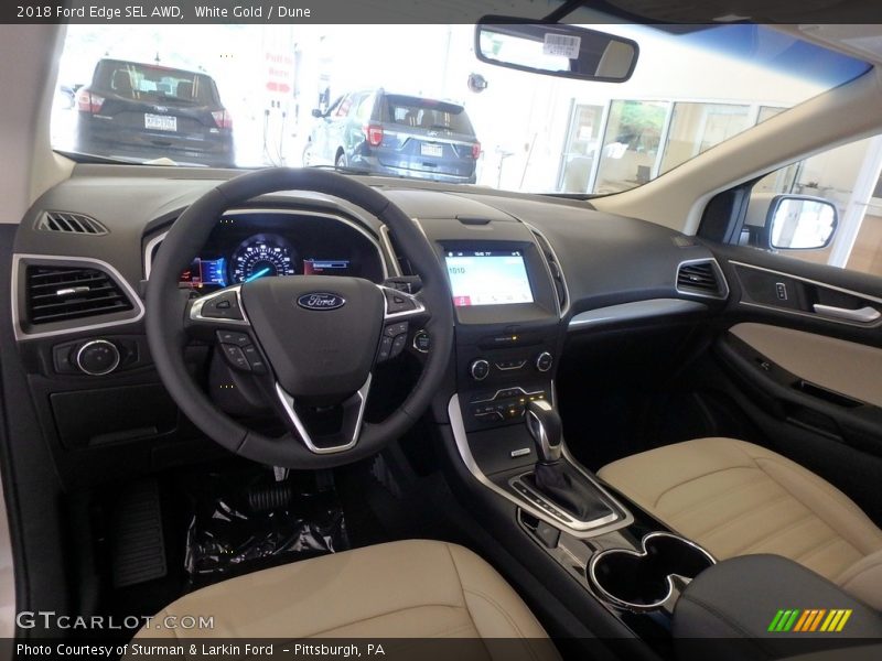 White Gold / Dune 2018 Ford Edge SEL AWD
