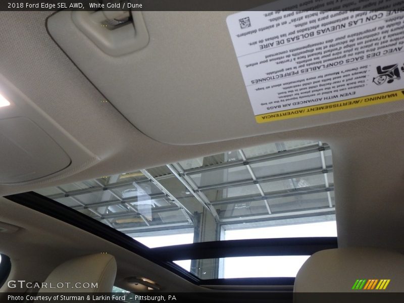 White Gold / Dune 2018 Ford Edge SEL AWD