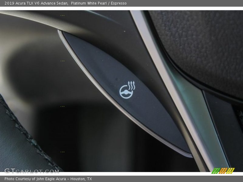 Platinum White Pearl / Espresso 2019 Acura TLX V6 Advance Sedan