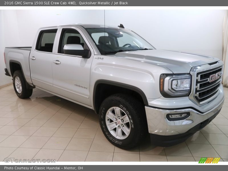 Quicksilver Metallic / Jet Black 2016 GMC Sierra 1500 SLE Crew Cab 4WD
