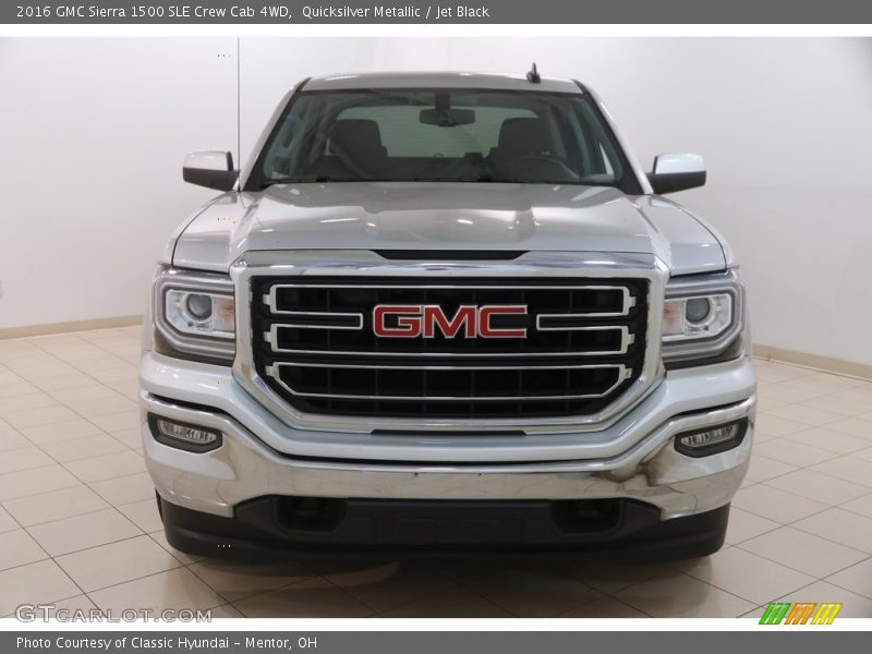 Quicksilver Metallic / Jet Black 2016 GMC Sierra 1500 SLE Crew Cab 4WD