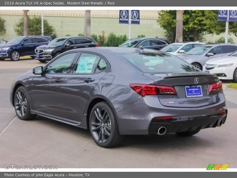 Modern Steel Metallic / Red 2019 Acura TLX V6 A-Spec Sedan