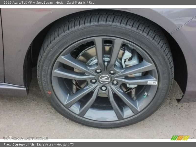 Modern Steel Metallic / Red 2019 Acura TLX V6 A-Spec Sedan