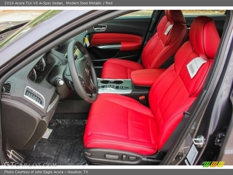 Modern Steel Metallic / Red 2019 Acura TLX V6 A-Spec Sedan