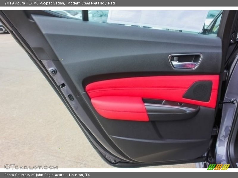Modern Steel Metallic / Red 2019 Acura TLX V6 A-Spec Sedan