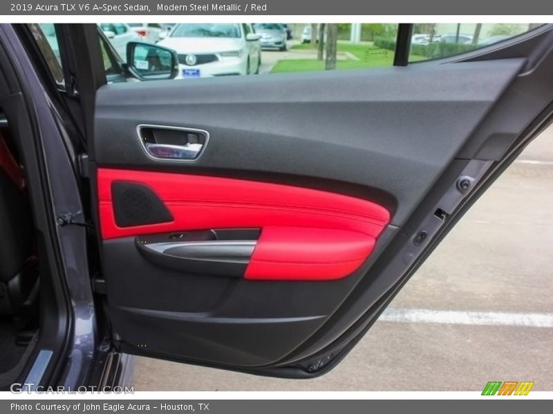 Modern Steel Metallic / Red 2019 Acura TLX V6 A-Spec Sedan