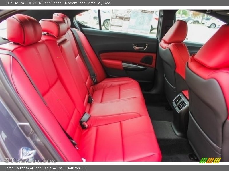 Modern Steel Metallic / Red 2019 Acura TLX V6 A-Spec Sedan