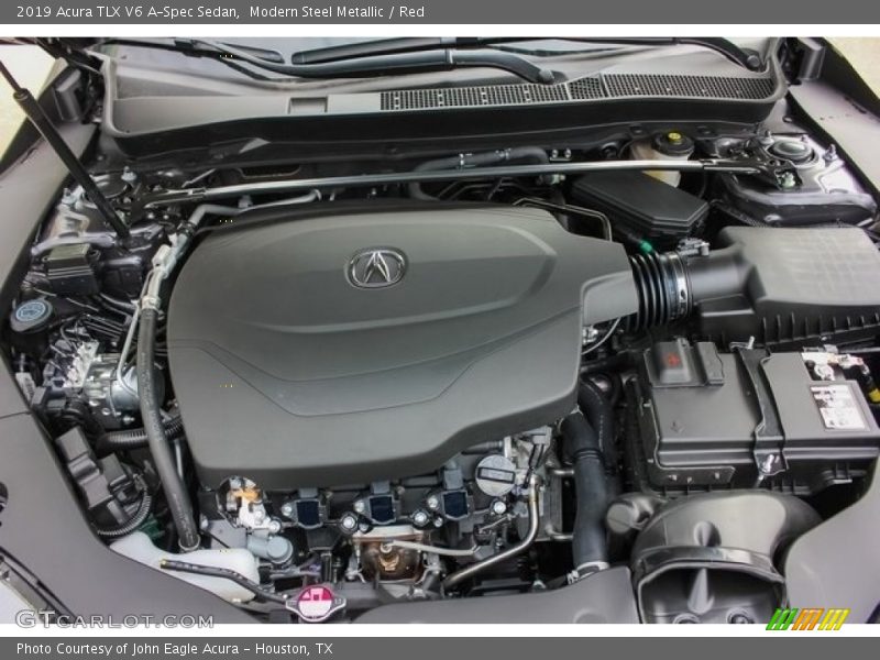 Modern Steel Metallic / Red 2019 Acura TLX V6 A-Spec Sedan