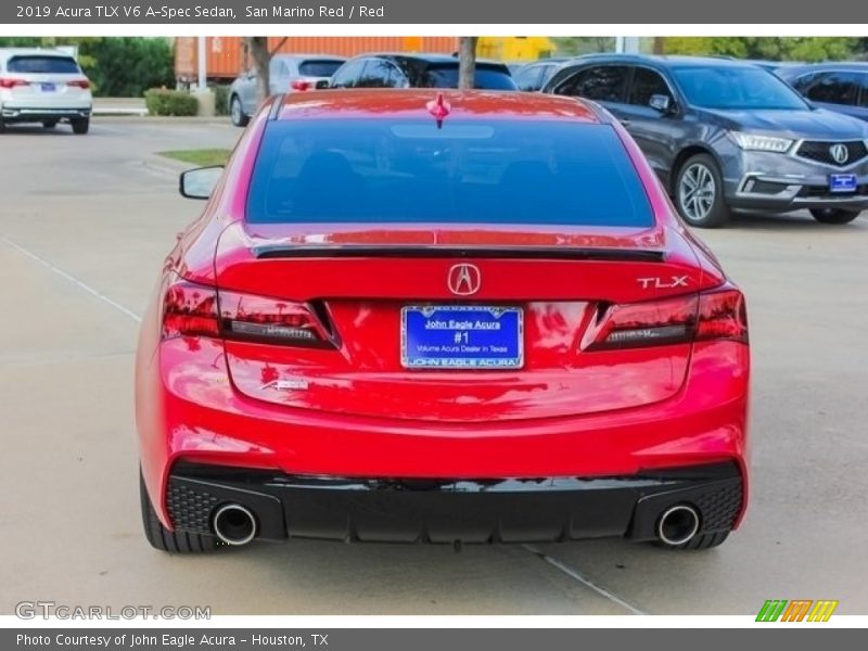 San Marino Red / Red 2019 Acura TLX V6 A-Spec Sedan