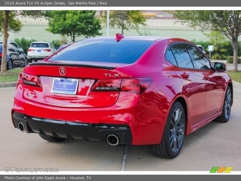 San Marino Red / Red 2019 Acura TLX V6 A-Spec Sedan