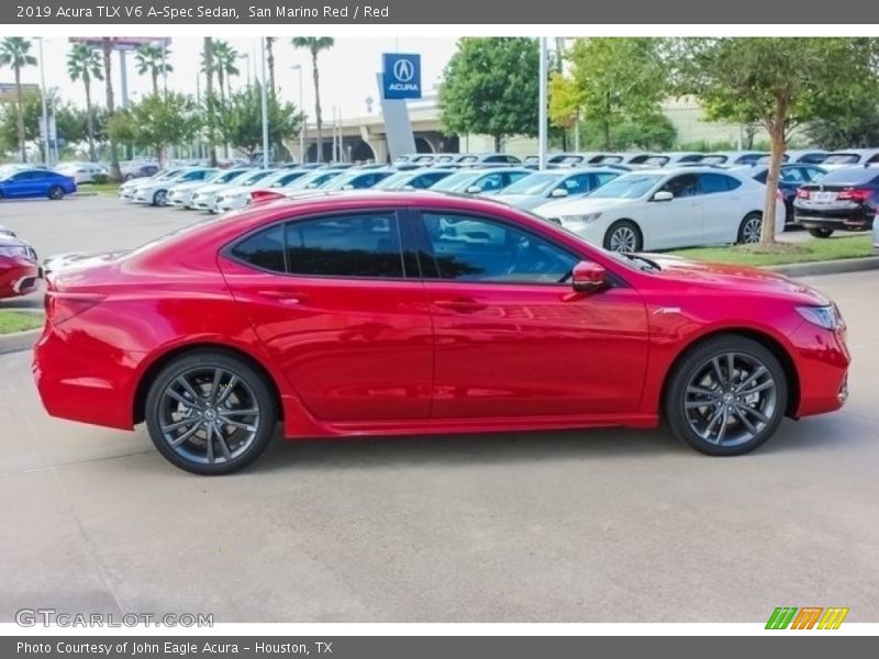 San Marino Red / Red 2019 Acura TLX V6 A-Spec Sedan