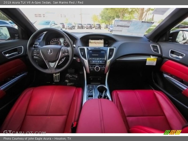 San Marino Red / Red 2019 Acura TLX V6 A-Spec Sedan