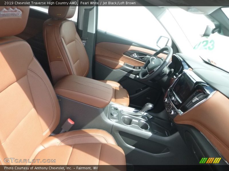 Pearl White / Jet Black/Loft Brown 2019 Chevrolet Traverse High Country AWD