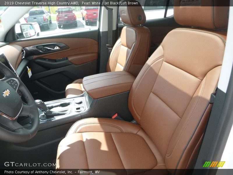 Pearl White / Jet Black/Loft Brown 2019 Chevrolet Traverse High Country AWD