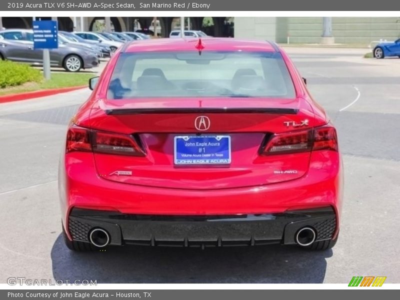 San Marino Red / Ebony 2019 Acura TLX V6 SH-AWD A-Spec Sedan