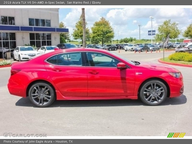 San Marino Red / Ebony 2019 Acura TLX V6 SH-AWD A-Spec Sedan