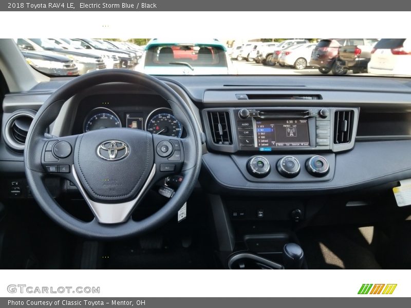 Electric Storm Blue / Black 2018 Toyota RAV4 LE