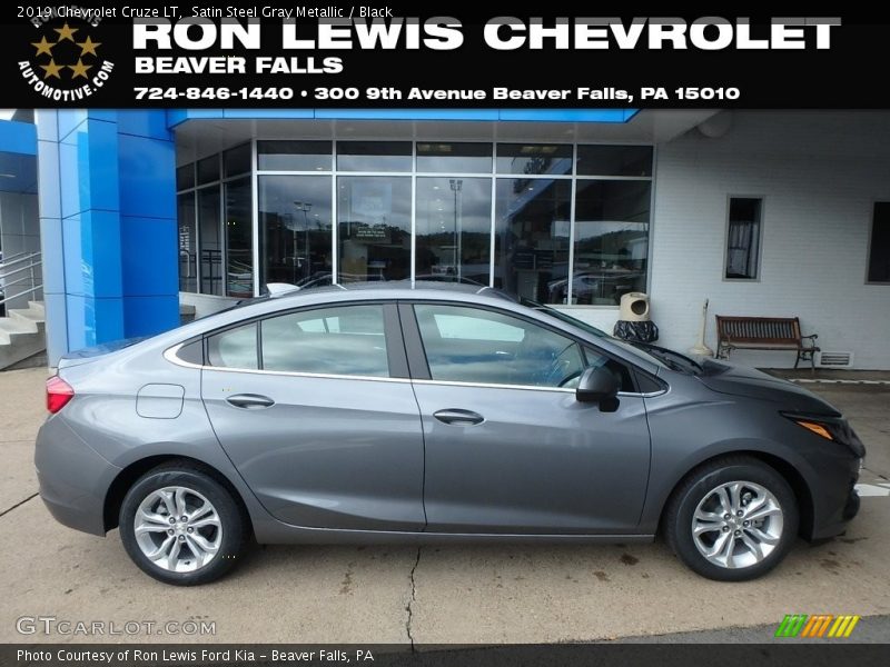 Satin Steel Gray Metallic / Black 2019 Chevrolet Cruze LT