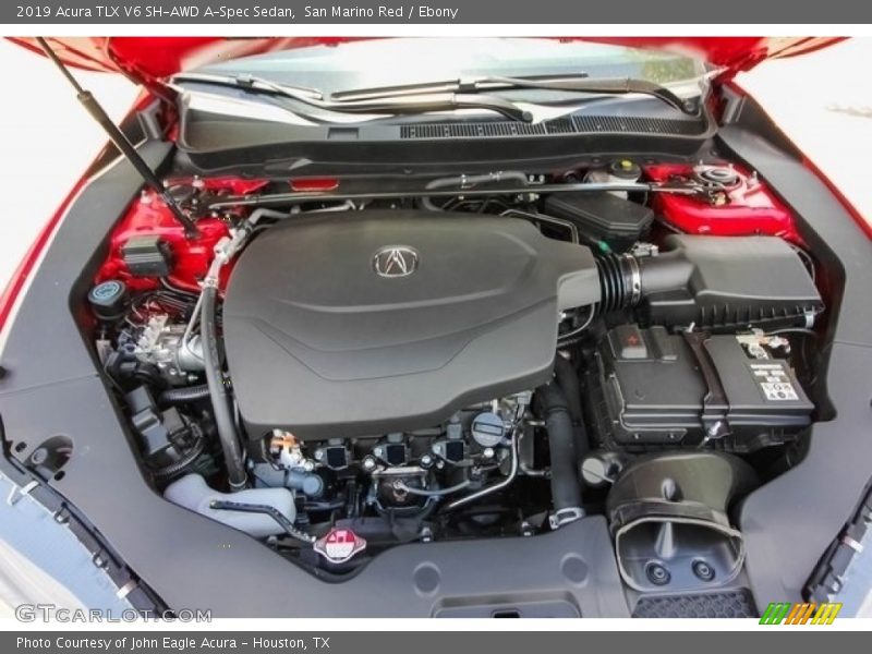 San Marino Red / Ebony 2019 Acura TLX V6 SH-AWD A-Spec Sedan
