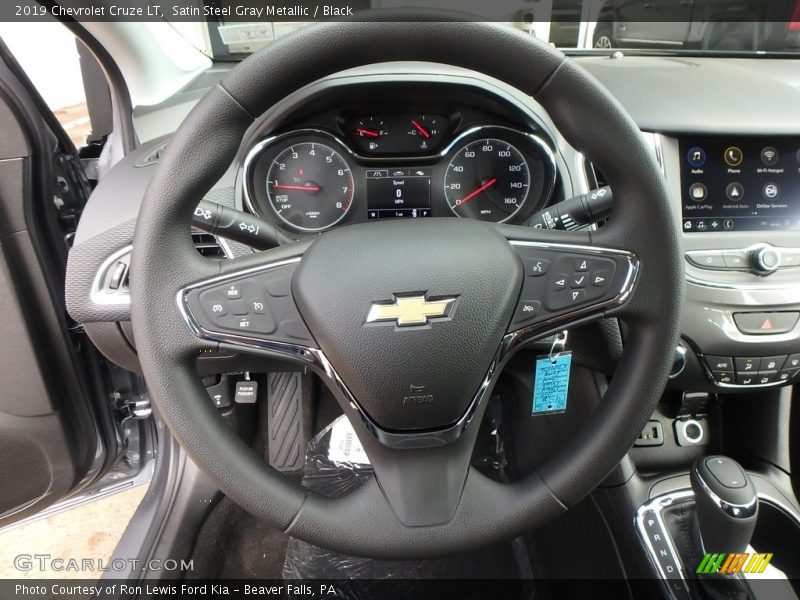 Satin Steel Gray Metallic / Black 2019 Chevrolet Cruze LT