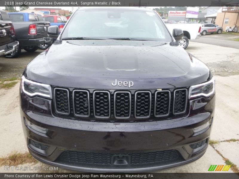 Sangria Metallic / Black 2018 Jeep Grand Cherokee Overland 4x4