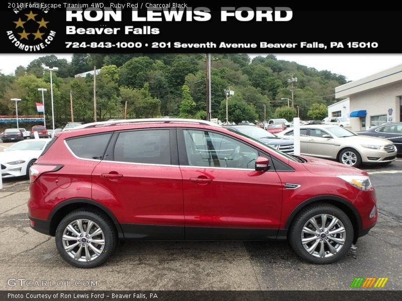 Ruby Red / Charcoal Black 2018 Ford Escape Titanium 4WD