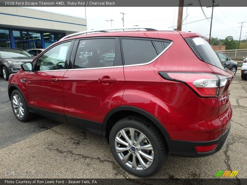 Ruby Red / Charcoal Black 2018 Ford Escape Titanium 4WD