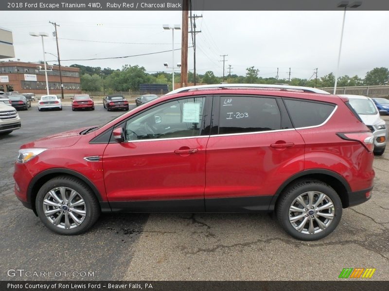 Ruby Red / Charcoal Black 2018 Ford Escape Titanium 4WD