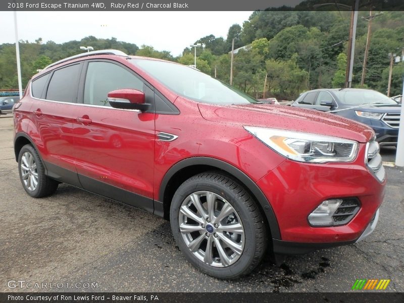 Ruby Red / Charcoal Black 2018 Ford Escape Titanium 4WD