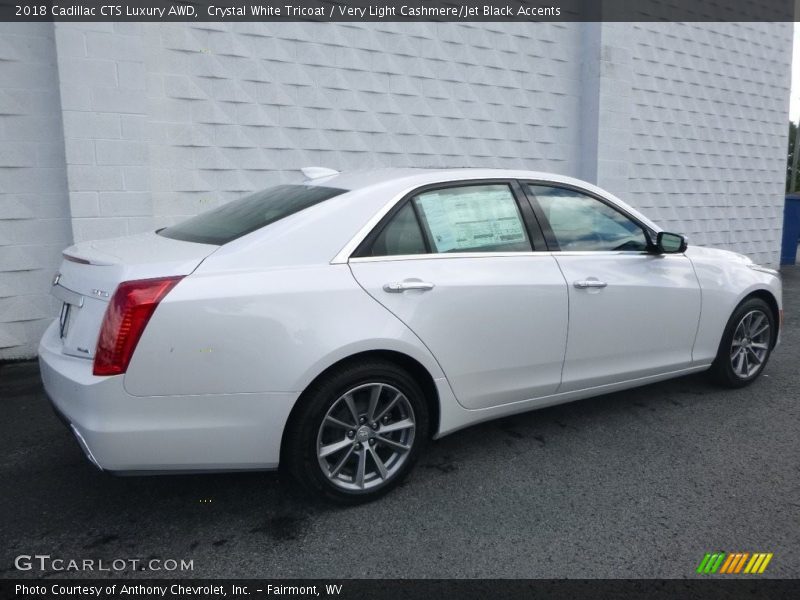 Crystal White Tricoat / Very Light Cashmere/Jet Black Accents 2018 Cadillac CTS Luxury AWD