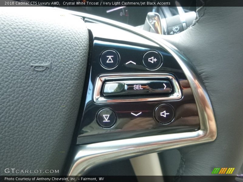 Crystal White Tricoat / Very Light Cashmere/Jet Black Accents 2018 Cadillac CTS Luxury AWD