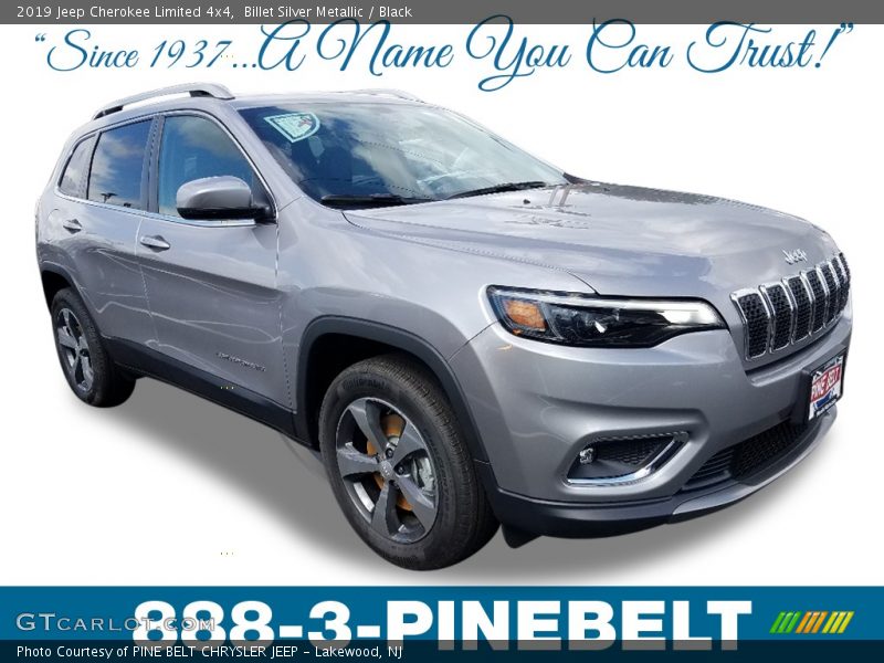 Billet Silver Metallic / Black 2019 Jeep Cherokee Limited 4x4