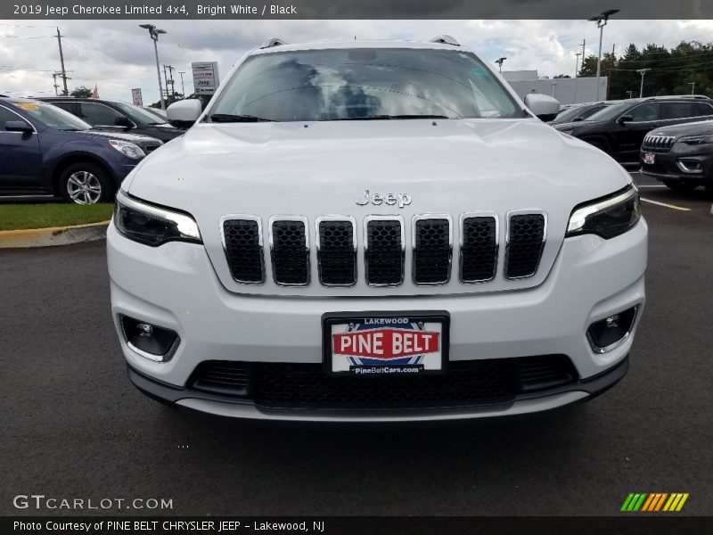 Bright White / Black 2019 Jeep Cherokee Limited 4x4