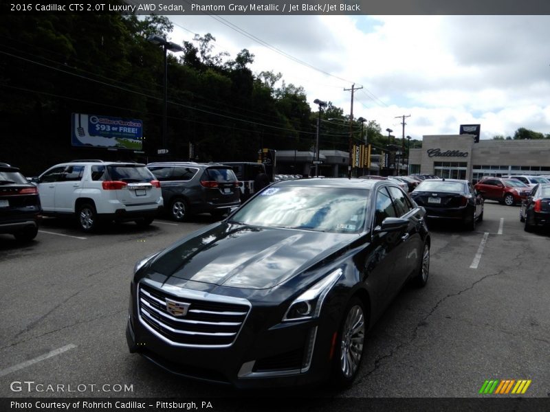 Phantom Gray Metallic / Jet Black/Jet Black 2016 Cadillac CTS 2.0T Luxury AWD Sedan