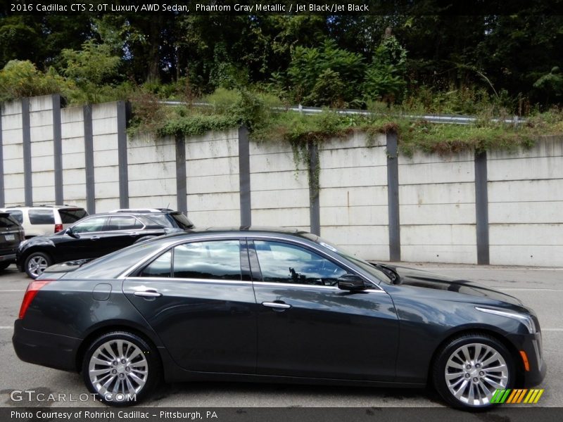 Phantom Gray Metallic / Jet Black/Jet Black 2016 Cadillac CTS 2.0T Luxury AWD Sedan