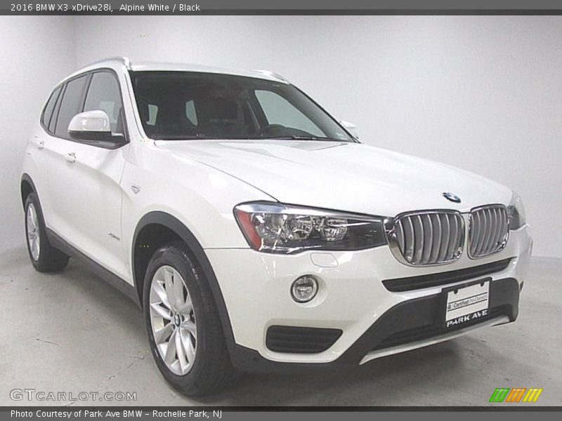 Alpine White / Black 2016 BMW X3 xDrive28i