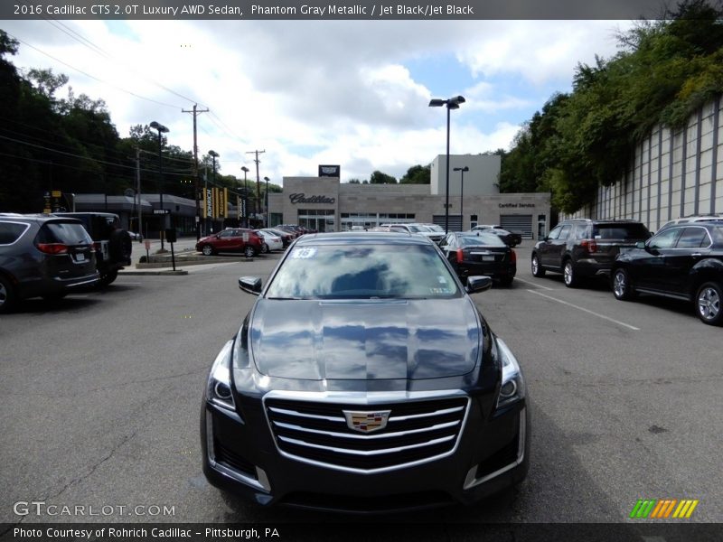 Phantom Gray Metallic / Jet Black/Jet Black 2016 Cadillac CTS 2.0T Luxury AWD Sedan