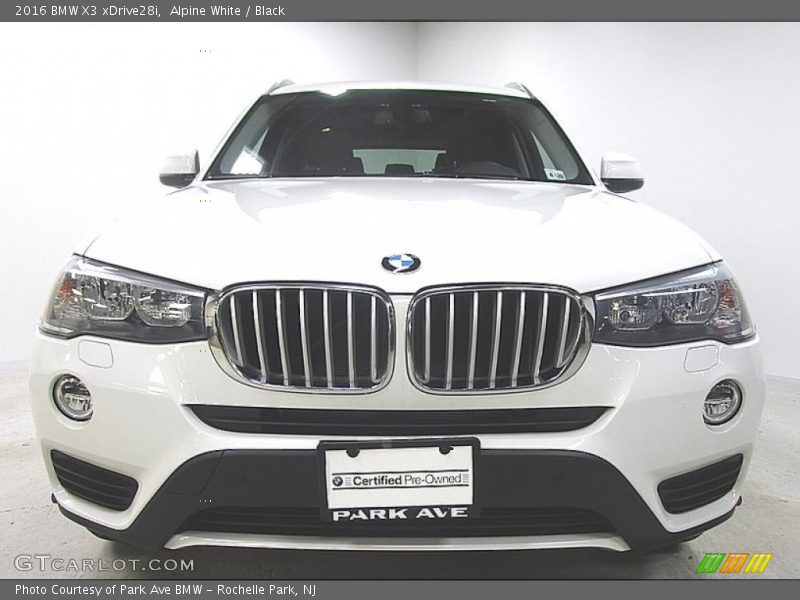 Alpine White / Black 2016 BMW X3 xDrive28i