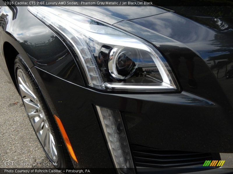 Phantom Gray Metallic / Jet Black/Jet Black 2016 Cadillac CTS 2.0T Luxury AWD Sedan