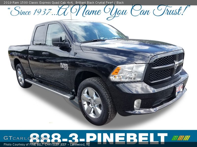 Brilliant Black Crystal Pearl / Black 2019 Ram 1500 Classic Express Quad Cab 4x4