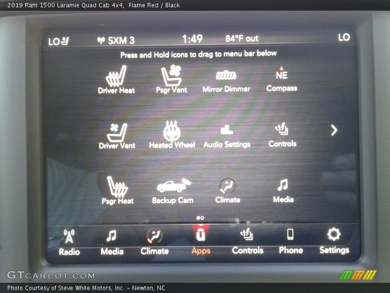 Controls of 2019 1500 Laramie Quad Cab 4x4