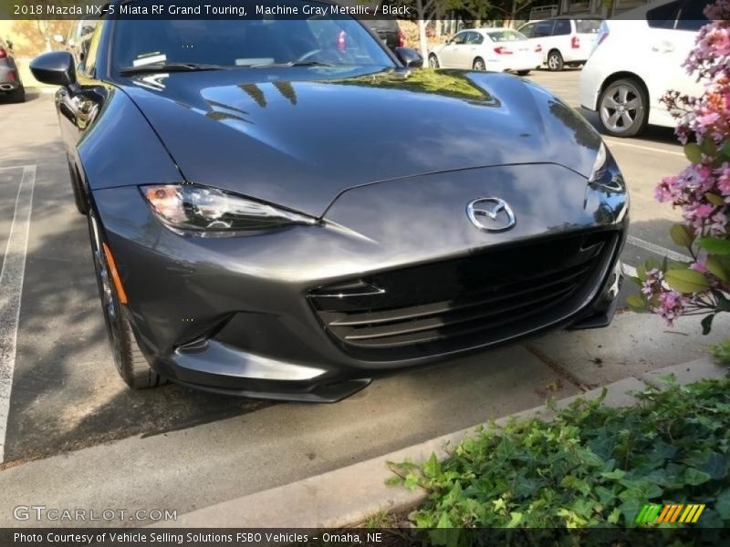 Machine Gray Metallic / Black 2018 Mazda MX-5 Miata RF Grand Touring